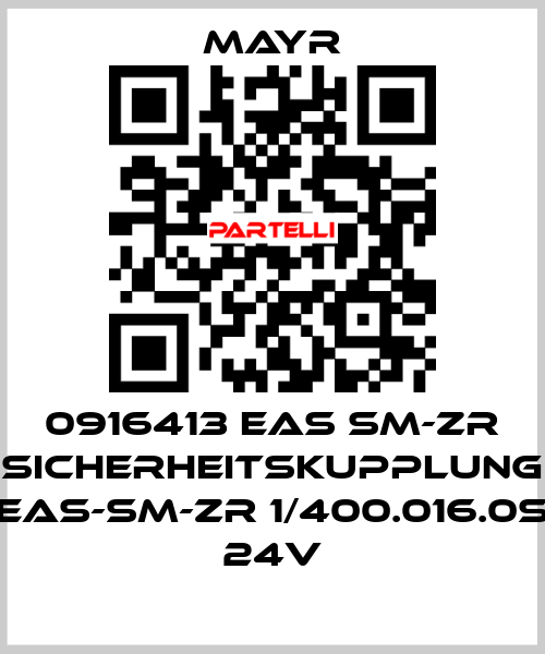 0916413 EAS SM-ZR SICHERHEITSKUPPLUNG EAS-SM-ZR 1/400.016.0S 24V Mayr