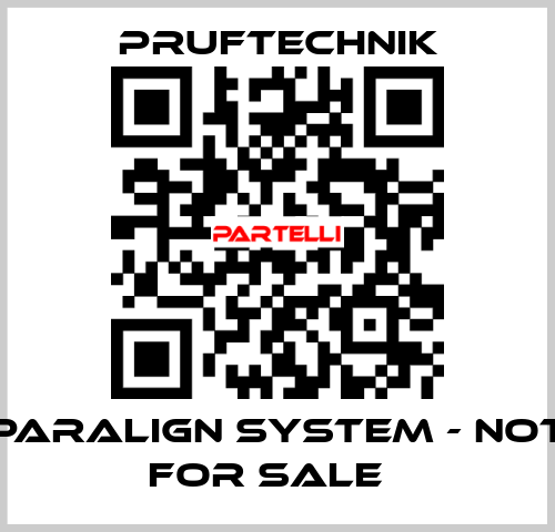 PARALIGN system - not for sale   Pruftechnik