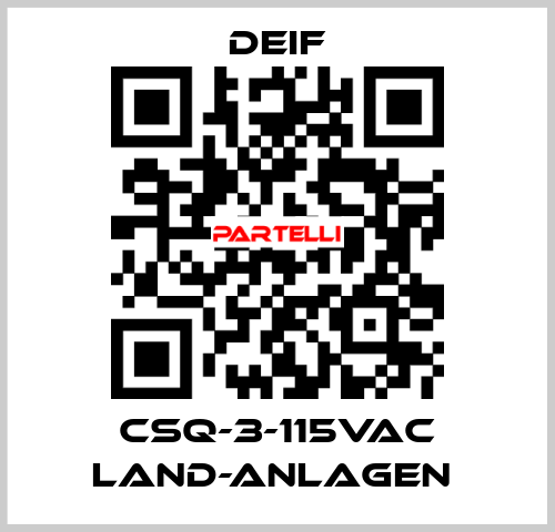 CSQ-3-115VAC Land-Anlagen  Deif