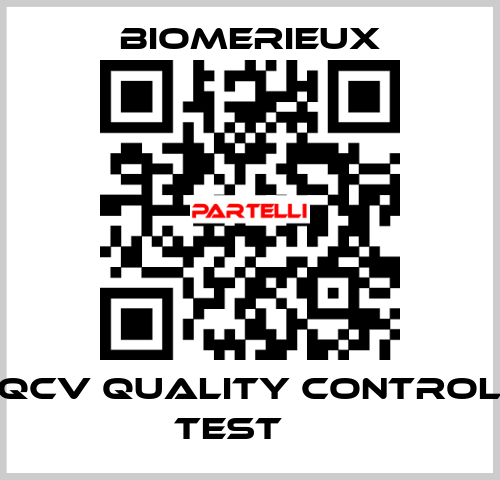 QCV quality control test     Biomerieux