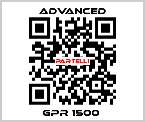 GPR 1500  Advanced