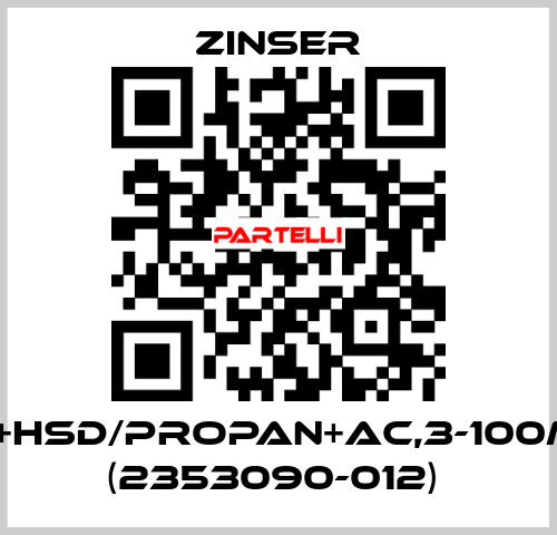 BD+HSD/Propan+AC,3-100mm (2353090-012)  Zinser