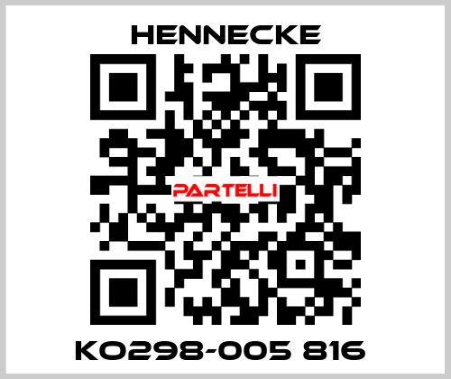 KO298-005 816  Hennecke