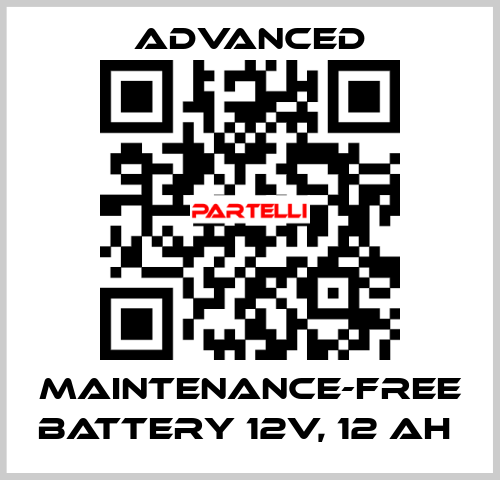 Maintenance-Free Battery 12V, 12 Ah  Advanced