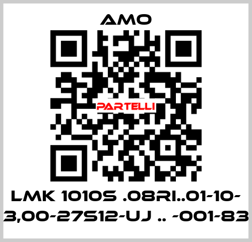 LMK 1010S .08RI..01-10- 3,00-27S12-UJ .. -001-83 Amo