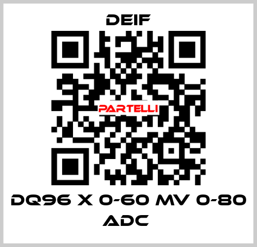 DQ96 X 0-60 MV 0-80 ADC  Deif