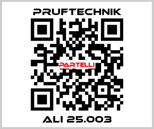 ALI 25.003 Pruftechnik