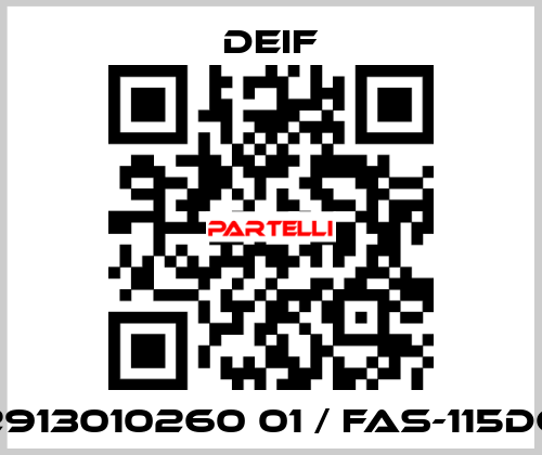 2913010260 01 / FAS-115DG Deif