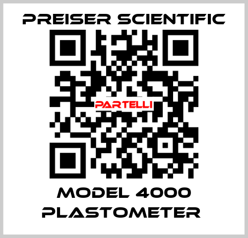 Model 4000 Plastometer  Preiser Scientific