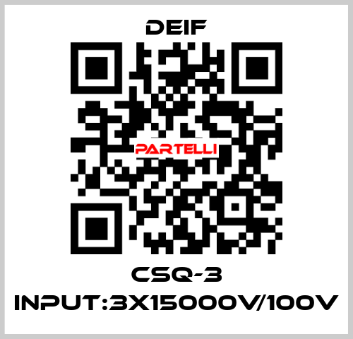 CSQ-3 Input:3x15000V/100V Deif