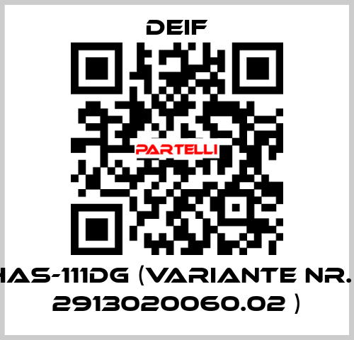 HAS-111DG (Variante Nr. : 2913020060.02 ) Deif