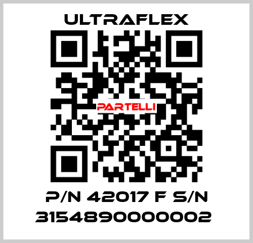 P/N 42017 F S/N 3154890000002  Ultraflex