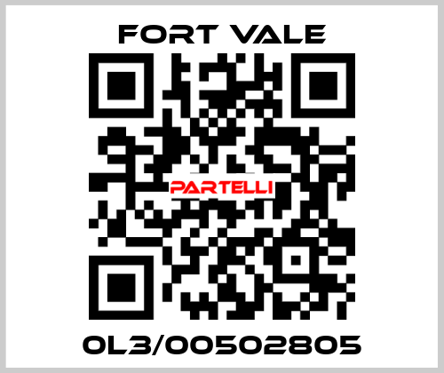 0L3/00502805 Fort Vale