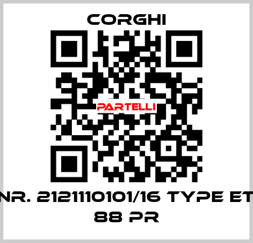 Nr. 2121110101/16 Type ET 88 PR Corghi