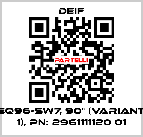 EQ96-sw7, 90° (Variant 1), PN: 2961111120 01 Deif