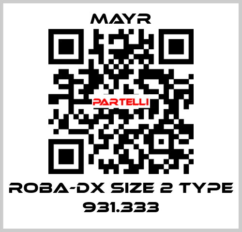 Roba-DX Size 2 Type 931.333 Mayr