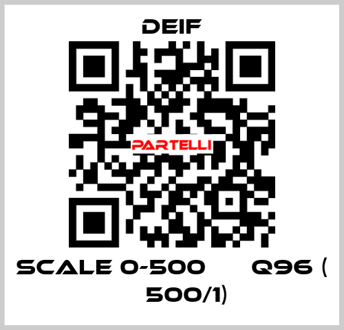 scale 0-500 А ЕQ96 ( ТТ500/1) Deif