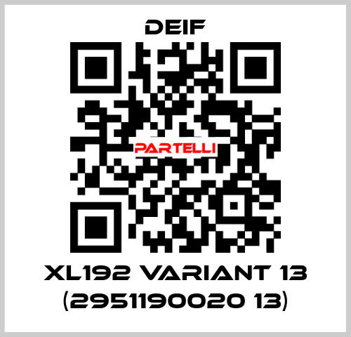 XL192 Variant 13 (2951190020 13) Deif