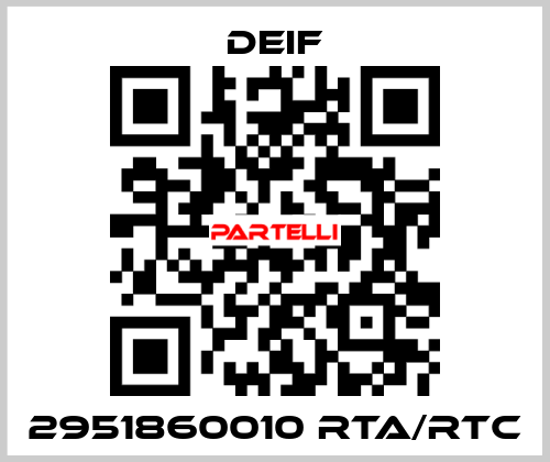 2951860010 RTA/RTC Deif