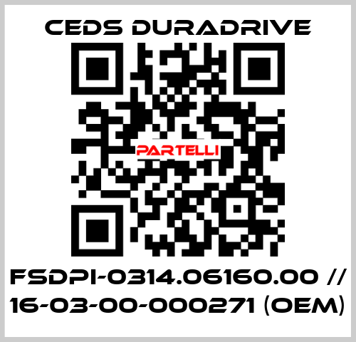 FSDPI-0314.06160.00 // 16-03-00-000271 (OEM) Ceds Duradrive