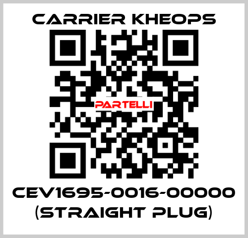 CEV1695-0016-00000 (straight plug) Carrier Kheops