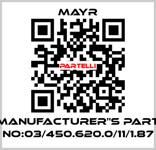 Manufacturer"s Part No:03/450.620.0/11/1.87 Mayr