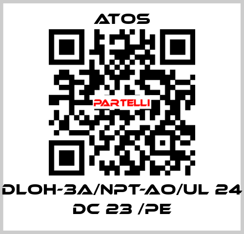 DLOH-3A/NPT-AO/UL 24 DC 23 /PE Atos