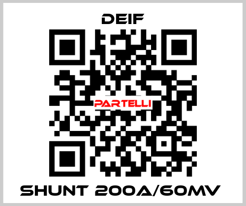 SHUNT 200A/60MV  Deif