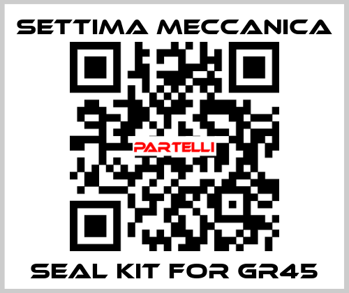 Seal kit for GR45 Settima Meccanica