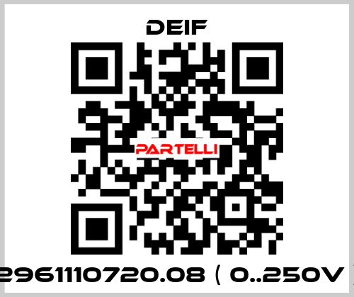 2961110720.08 ( 0..250V ) Deif