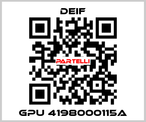 GPU 4198000115A Deif