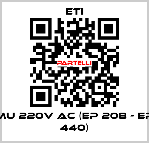 MU 220V AC (EP 208 - EP 440) Eti