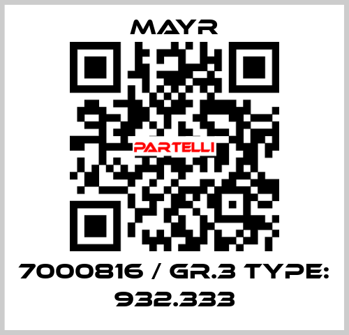 7000816 / Gr.3 Type: 932.333 Mayr