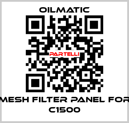 mesh filter panel for C1500 OILMATIC