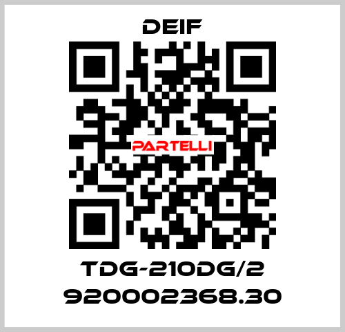 TDG-210DG/2 920002368.30 Deif