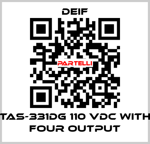 TAS-331DG 110 VDC with four output Deif