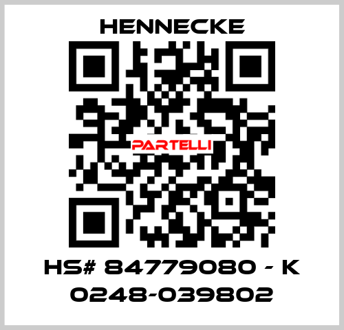 HS# 84779080 - K 0248-039802 Hennecke