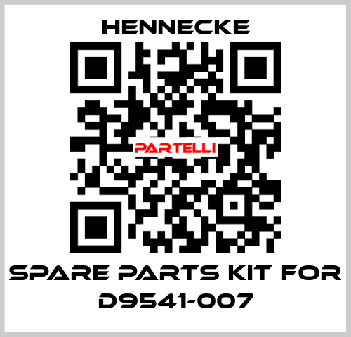 spare parts kit for D9541-007 Hennecke