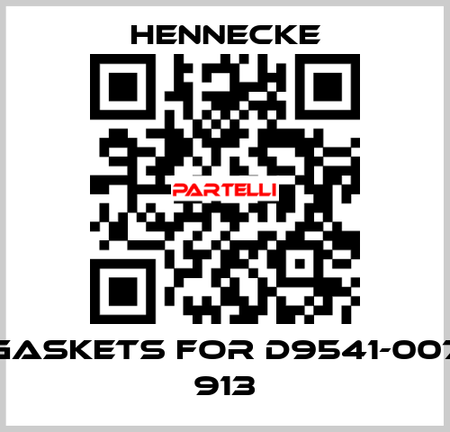 gaskets for D9541-007 913 Hennecke