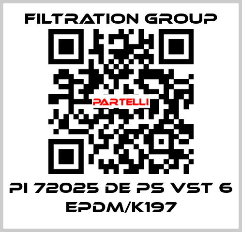 PI 72025 DE PS VST 6 EPDM/K197 Filtration Group