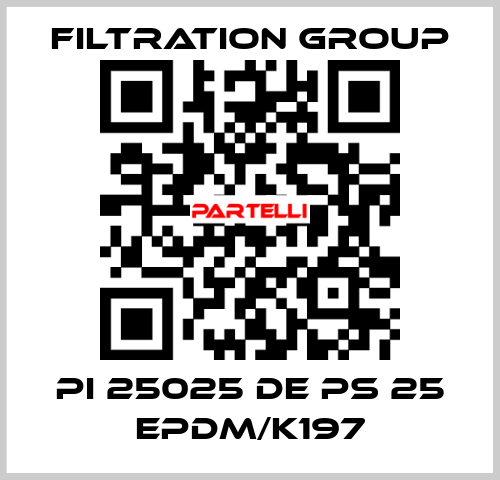 PI 25025 DE PS 25 EPDM/K197 Filtration Group