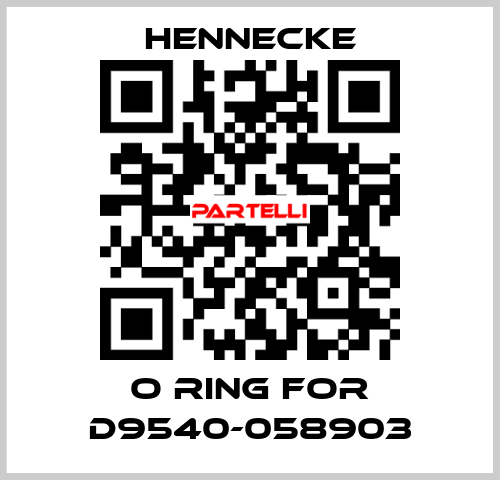 O Ring for D9540-058903 Hennecke