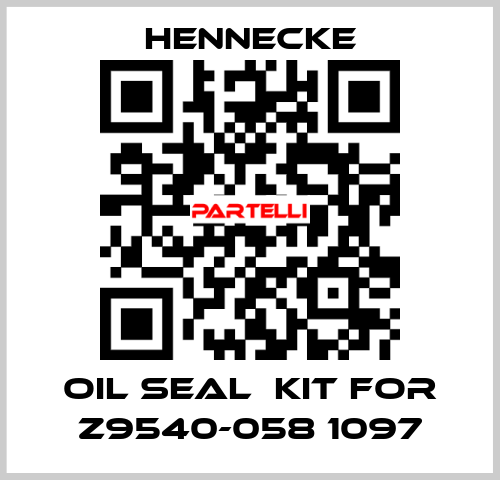 oil seal  kit for Z9540-058 1097 Hennecke