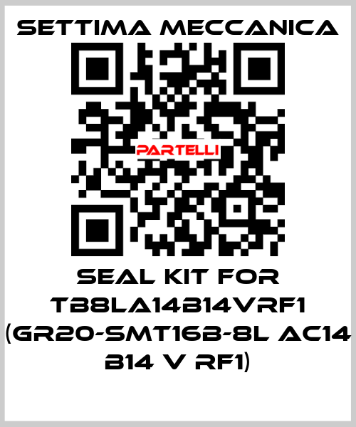 Seal kit for TB8LA14B14VRF1 (GR20-SMT16B-8L AC14 B14 V RF1) Settima Meccanica