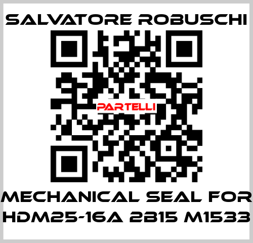 mechanical seal for HDM25-16A 2B15 M1533 SALVATORE ROBUSCHI