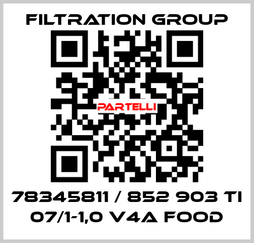 78345811 / 852 903 TI 07/1-1,0 V4A FOOD Filtration Group