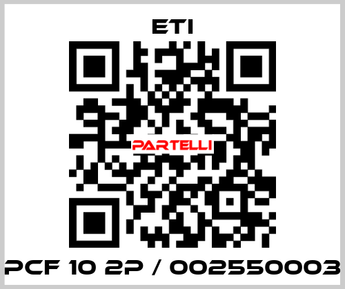 PCF 10 2p / 002550003 Eti