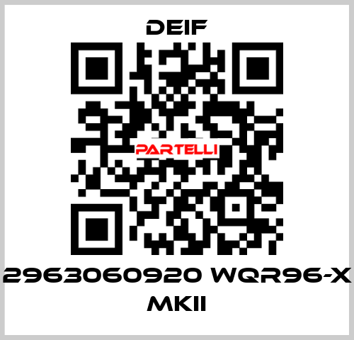 2963060920 WQR96-X MKII Deif