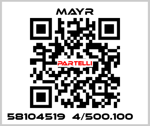 58104519  4/500.100    Mayr