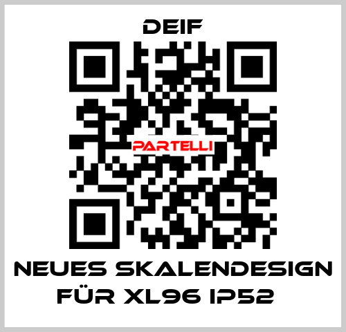 Neues Skalendesign für XL96 IP52   Deif